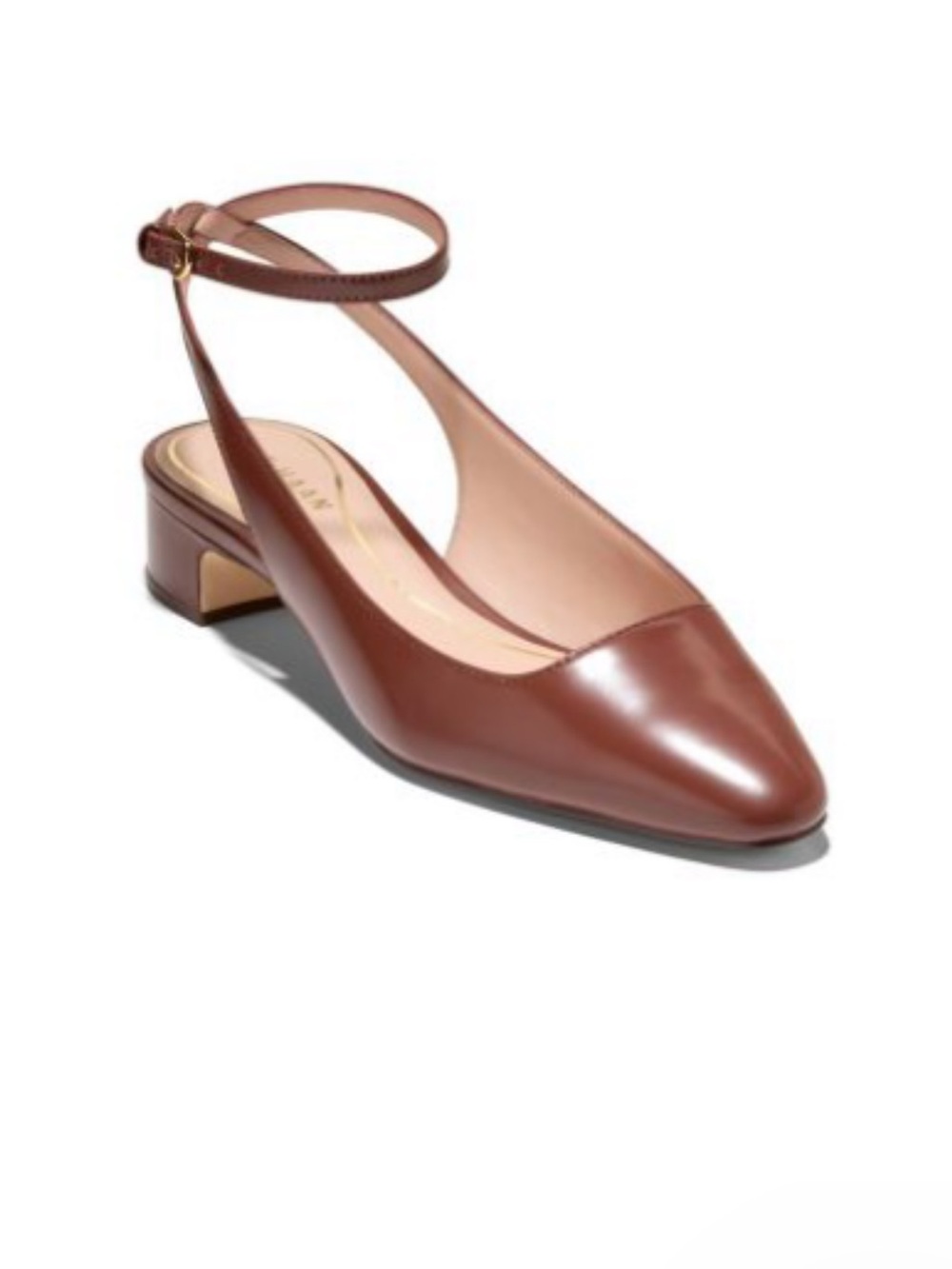 NWB Cole Hann women’s paden ankle strap pumps leather size 10 light brown